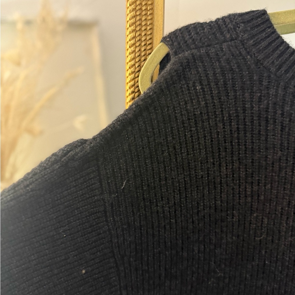 All Saints Charcoal V-Neck  Cold Shoulder Sweater - Picture 8 of 12